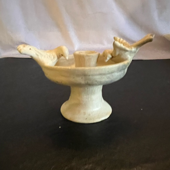 Perfect centerpiece for a table too small birds on a candle stick hand made - Picture 1 of 8